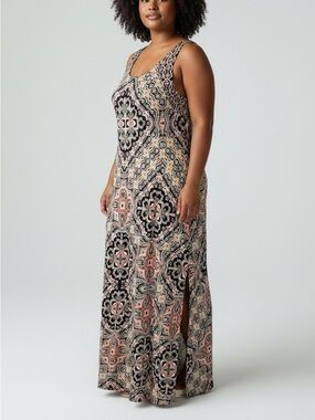 Laura Plus Sleeveless Printed Maxi Dress